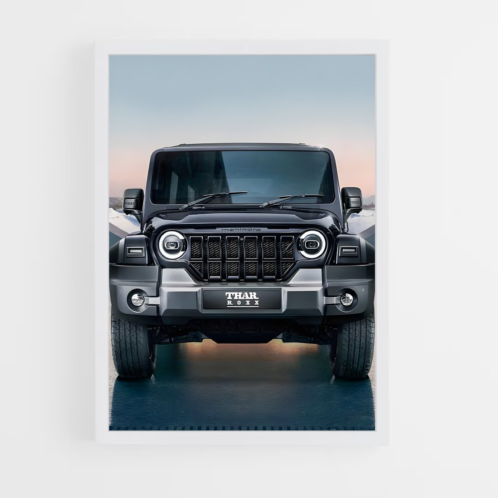Poster Jeep Gladiateur Noir – affiche Mahindra (vue 3)